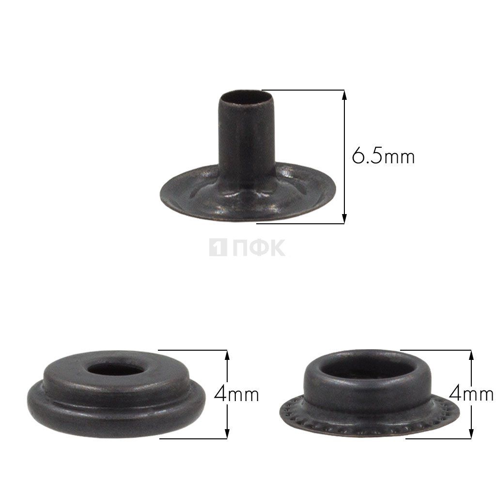 3 Части кнопки для одежды 15мм №61 нерж цв оксид (уп 720шт) NEW STAR