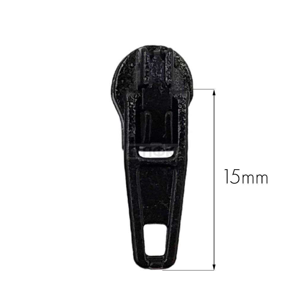 Бегунок для спиральной (витой) молнии тип 3 автомат цв 322 черный (уп 2500шт/25000шт) 1.5гр