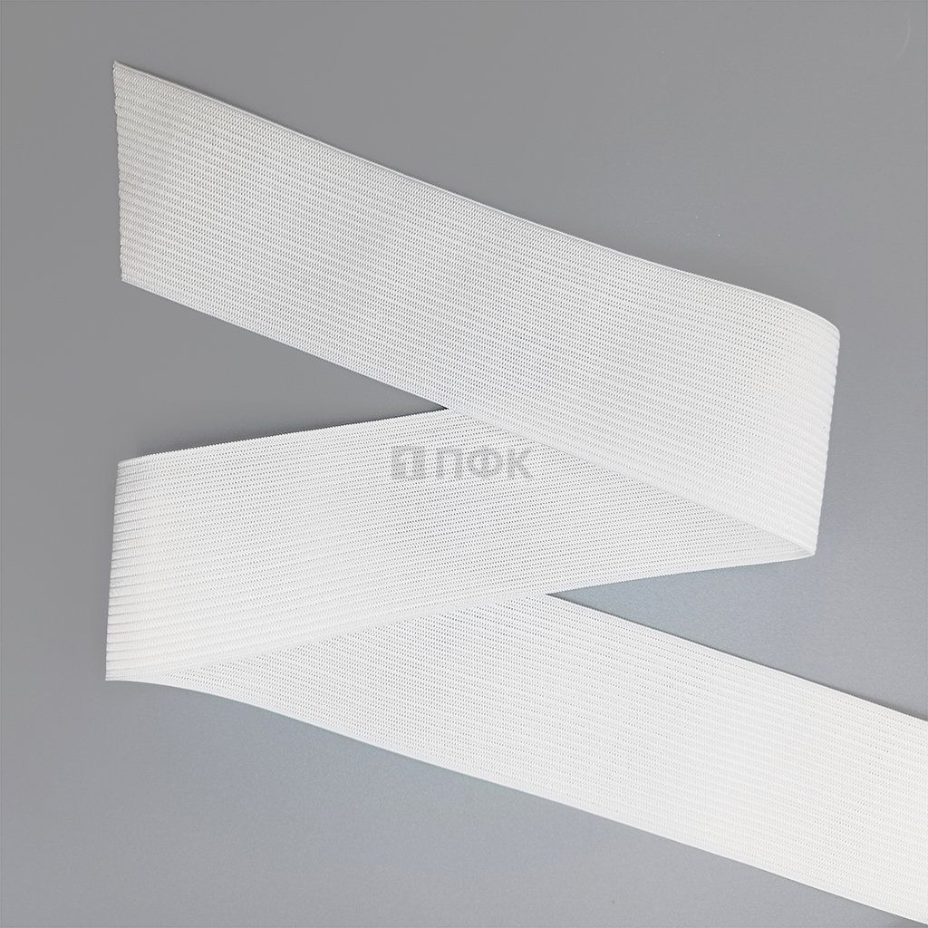 Резинка вязанная 60мм 24 гр/м цв белый (рул 40м/уп 200м)