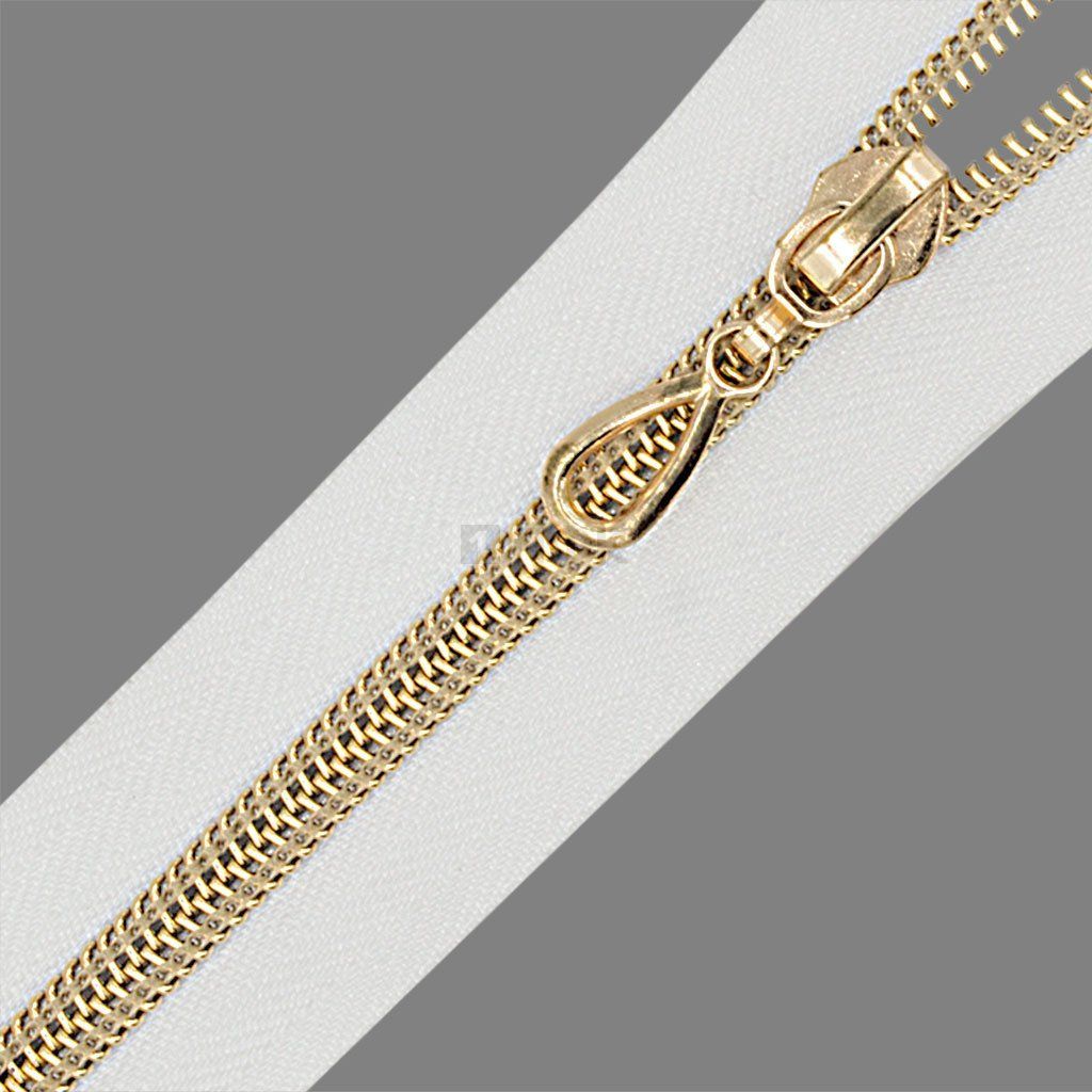 Молния спиральная (витая) тип 7 80см разъем цв 101 зв Rus Gold (уп 100шт) — ПФКР Молния спиральная (витая) тип 7 80см разъем цв 101 зв Rus Gold (уп 100шт)