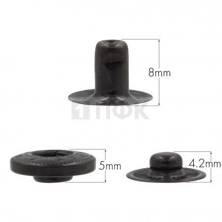 3 Части кнопки для одежды 15мм Альфа нерж цв оксид (уп 720шт) BUTTONI